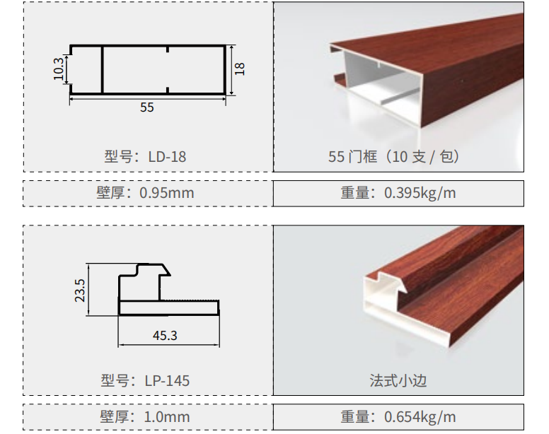 全铝门框型材