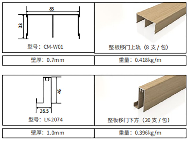 衣柜移门型材